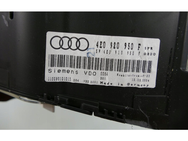 Панель приборов 4E0920950F   Audi A8 S8 D3 4E       