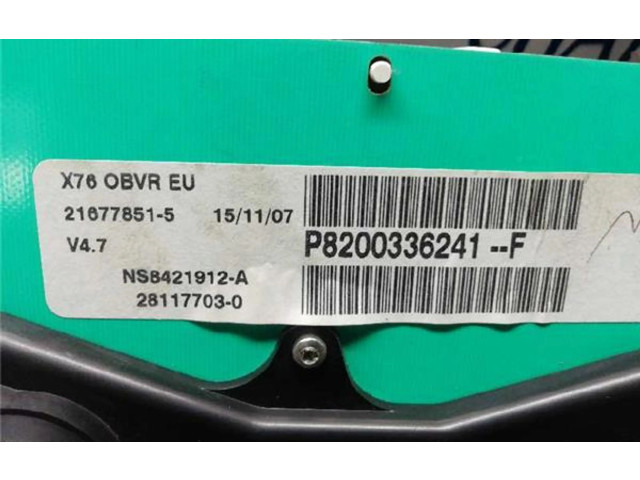 Přístrojová deska  Nissan Kubistar 2008 P8200336241, P8200336241  