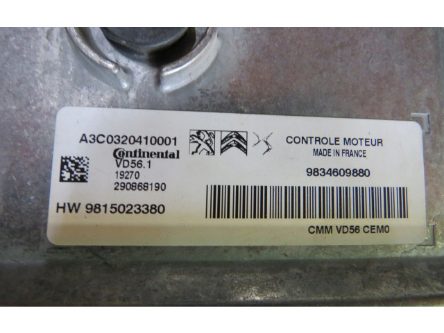 Řídící jednotka 9834609880   Peugeot 208 2012