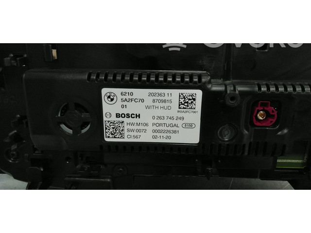Přístrojová deska  BMW 3 G20 G21 2020 62105A2FC70, 0263745324  