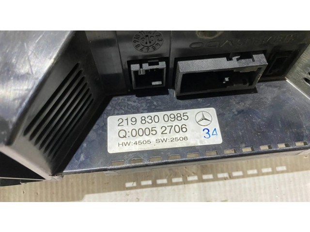 Блок управления климат-контролем 2198300985, A2198300985   Mercedes-Benz CLS C219