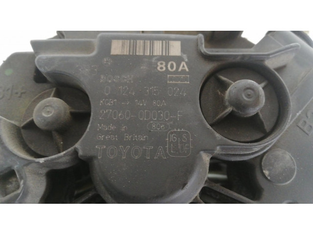 Генератор 0124315024   Toyota Corolla Verso AR10 1.6     