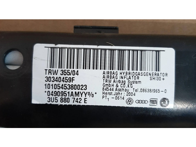 Боковая подушка безопасности 30340459E, 3U5880742E   Skoda Superb B5 (3U)