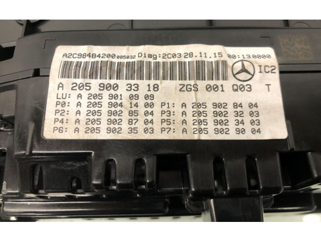 Přístrojová deska  Mercedes-Benz C W205 2016 A2059003318, A2059003318  