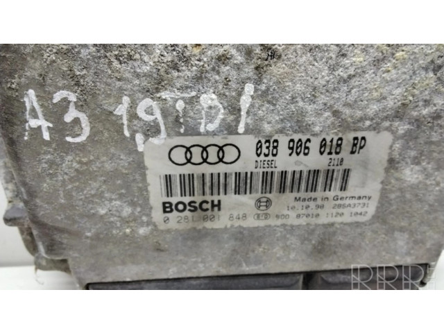 Блок управления двигателя 038906018BP, 0281001848   Audi A3 S3 8L