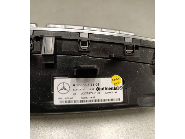 Блок управления климат-контролем A2059058105, 0000002194   Mercedes-Benz C W205