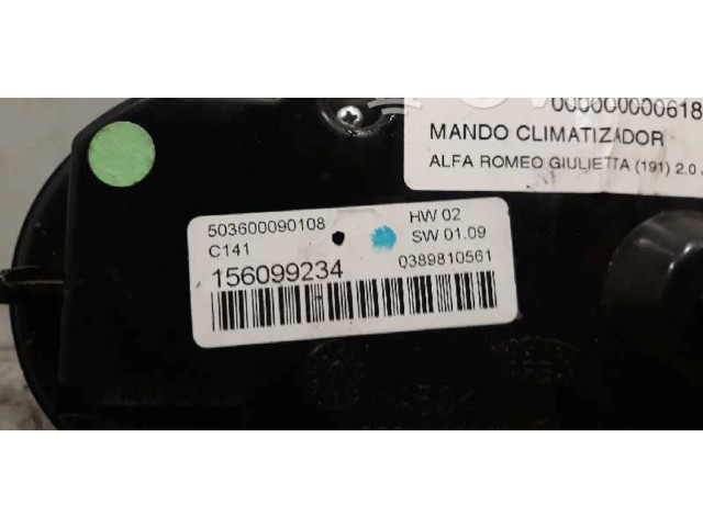 Блок управления климат-контролем 503600090108, 156099234   Alfa Romeo Giulietta