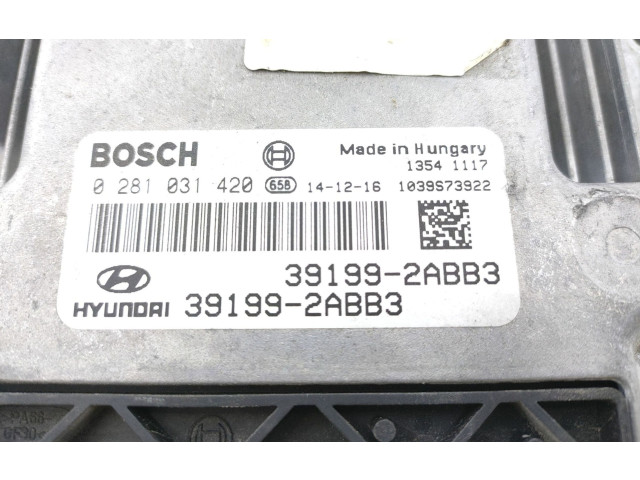 Řídící jednotka 0281031420, 391992ABB3   Hyundai ix35 2015