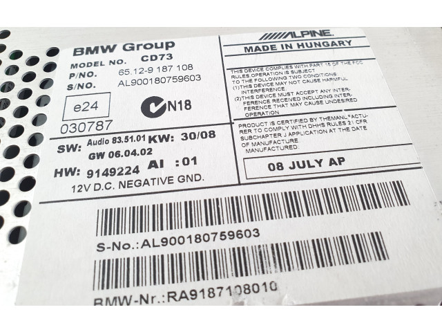 Радио/ проигрыватель CD/DVD / навигация 9149224, 9187108   BMW 1 E81 E87 2008