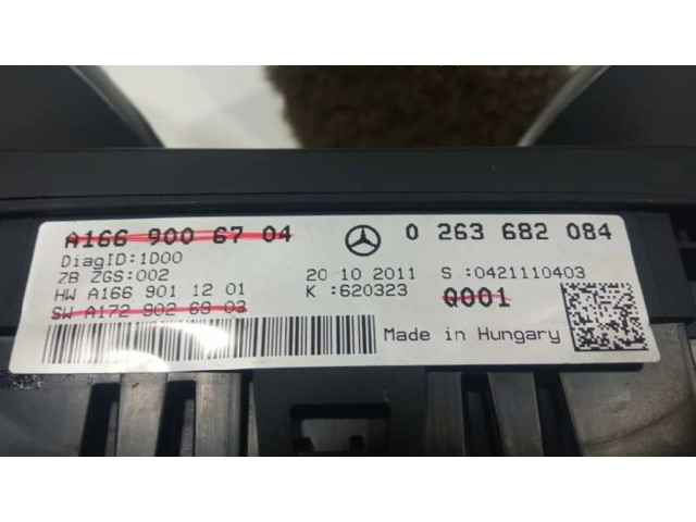 Панель приборов A1669006704   Mercedes-Benz ML AMG W164       