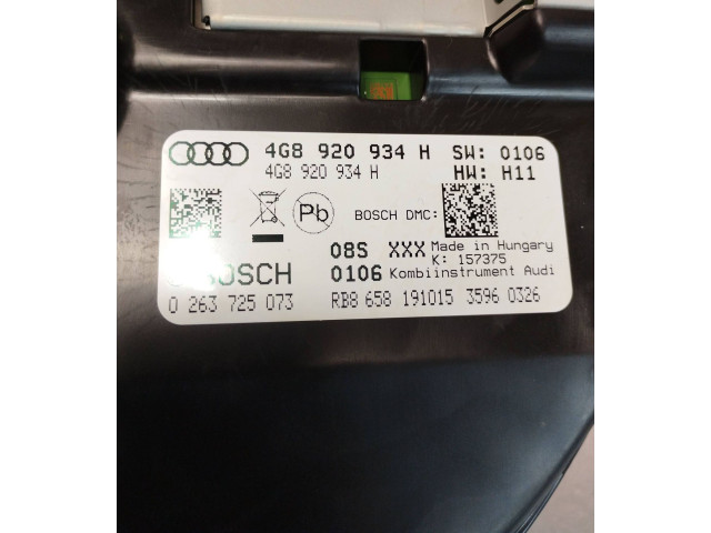 Přístrojová deska  Audi A7 S7 4G 2016 4G8920934H  