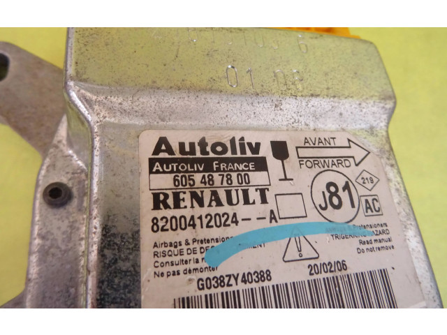 Блок подушек безопасности 605487800, 8200412024--A   Renault Espace -  Grand espace IV