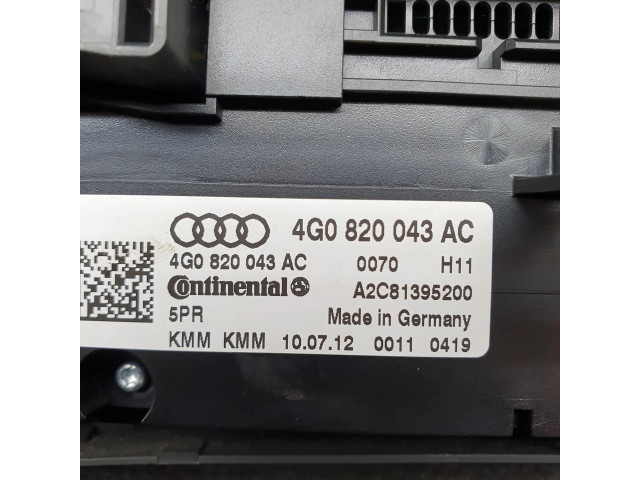 Блок управления климат-контролем 4G0820043AC   Audi A6 S6 C7 4G