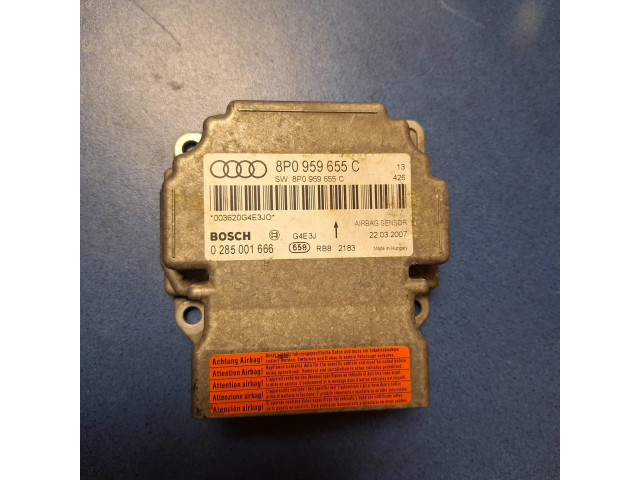 Блок подушек безопасности 8P0959655C, 0285001666   Audi A3 S3 A3 Sportback 8P