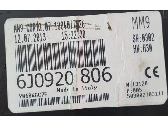 Přístrojová deska  Seat Ibiza I (021A) 1996 6J0920806, 503002703111  