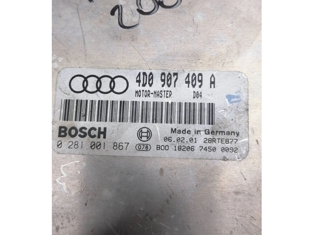 Řídící jednotka 4D0907409A, 0281001867   Audi A8 S8 D2 4D 2001