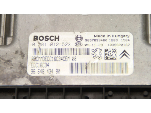 Řídící jednotka 9664843480   Peugeot 207 2009