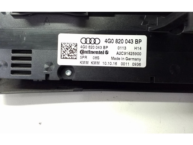 Блок управления климат-контролем 4G0820043BP   Audi A6 S6 C7 4G