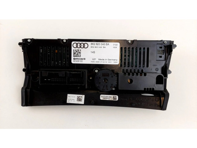 Блок управления климат-контролем 8K2820043BA, A2C92361500   Audi A4 S4 B8 8K