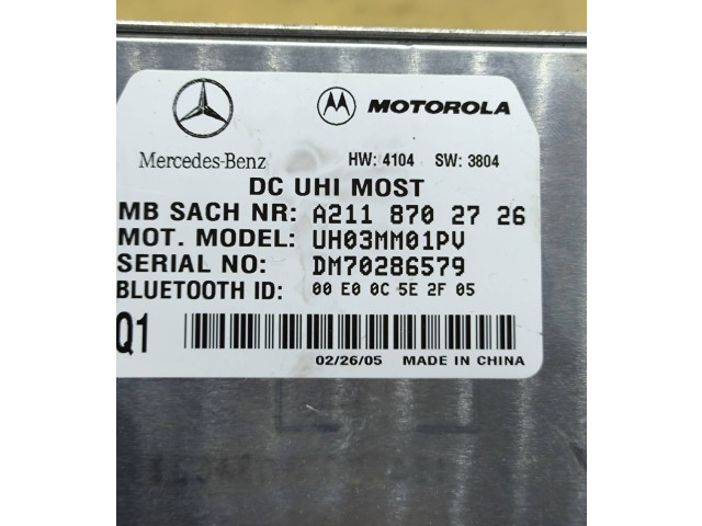 Модуль «Bluetooth» A2118702726, UH03MM01PV   Mercedes-Benz C W203