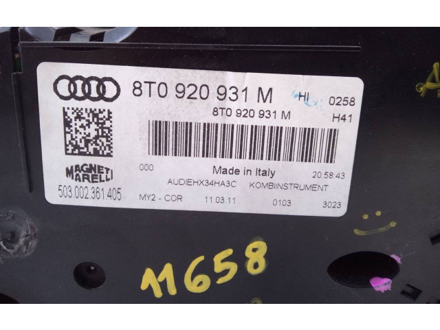 Спидометр (приборный щиток) 8T0920931M, E2-A1-19-3   Audi A5 Sportback 8TA 2013
