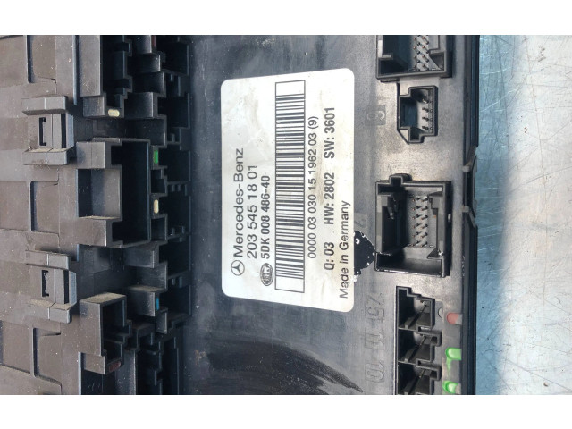   Pojistková skříňka 2035451801, 5DK00848640   Mercedes-Benz C W203 2005
