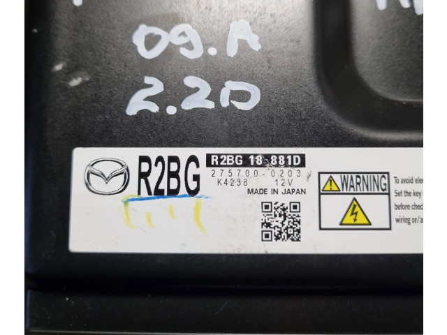 Блок управления двигателем ECU R2BG18881D, 2757000203   Mazda 6