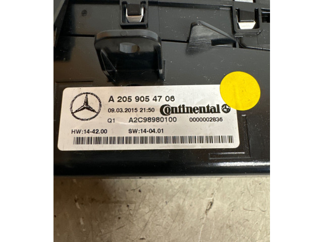 Блок управления климат-контролем A2059054706, A2C98980100   Mercedes-Benz C W205