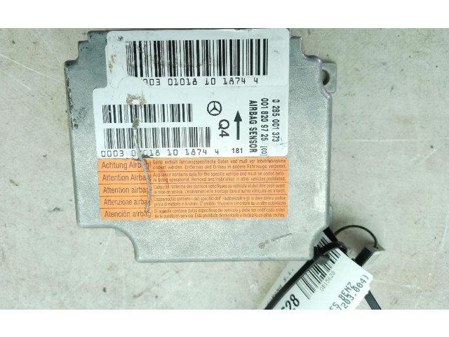 Блок подушек безопасности 0285001373, 0018209726   Mercedes-Benz C W203