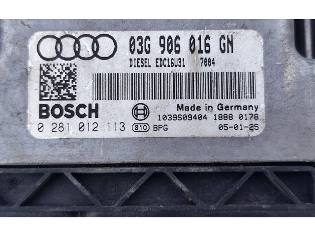 Блок управления двигателя 03G906016GN, 1039S09404   Audi A6 S6 C7 4G