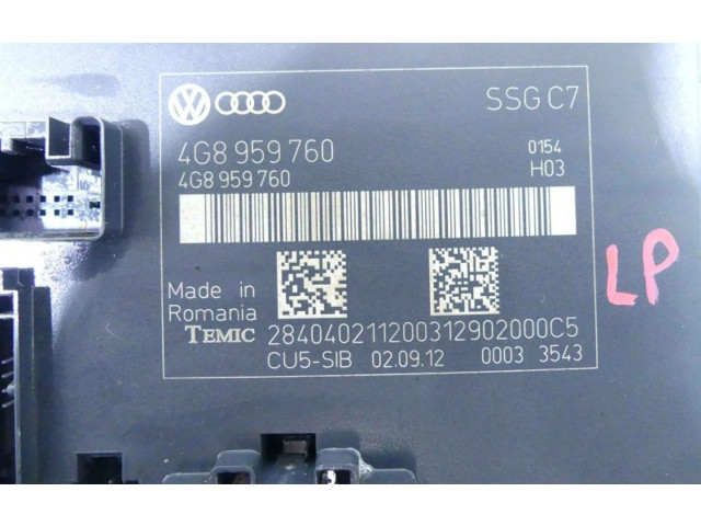 Модуль кузова 4G8959760, IMPRK1332007    Audi A6 S6 C7 4G