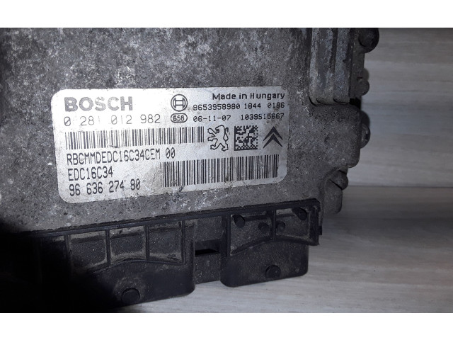 Řídící jednotka 0281012982, 9653958980   Citroen C4 I Picasso 2006