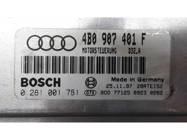 Блок управления двигателя 4B0907401F, D32A   Audi A6 S6 C5 4B