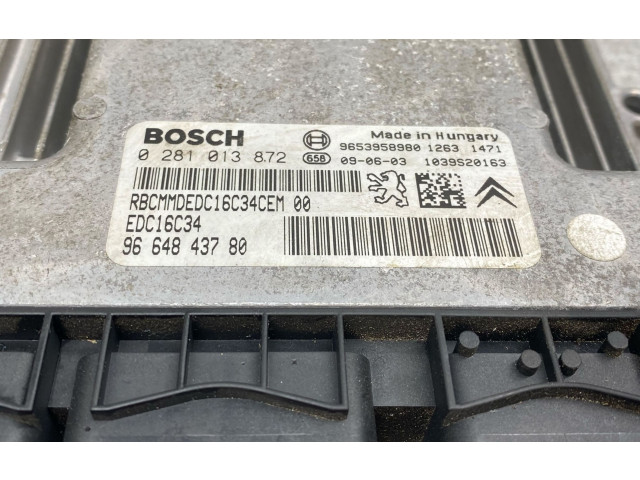 Řídící jednotka 0281013872, 9665107880   Peugeot 308 2009