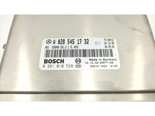 Блок управления двигателем Блок управления A0285451732, BOSCH   Mercedes-Benz Vaneo W414