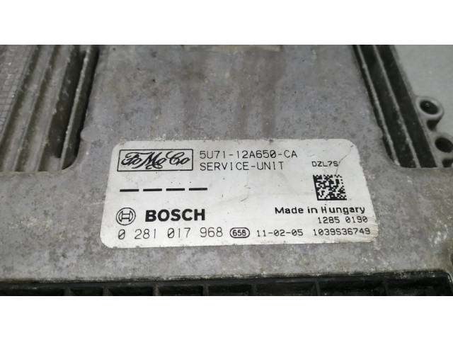 Řídící jednotka 5U7112A650CA, 0281017968   Ford Fiesta 2006