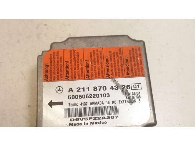 Блок подушек безопасности A2118704326   Mercedes-Benz E W211