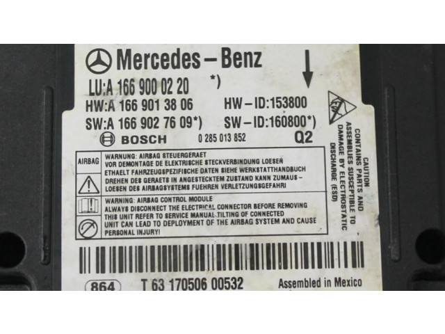 Блок подушек безопасности A1669000220   Mercedes-Benz GL X166