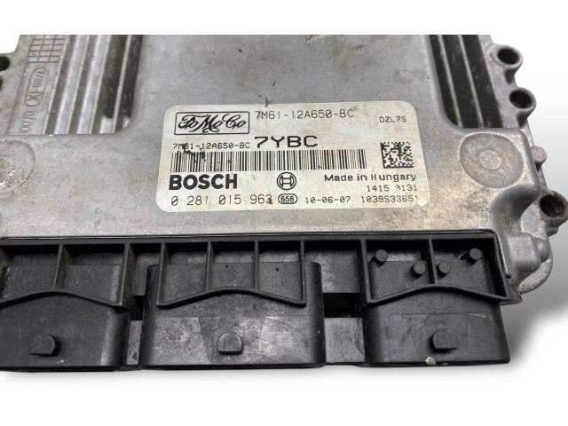 Řídící jednotka 7M6112A650BC, 0281015963   Mazda 3 II 2010