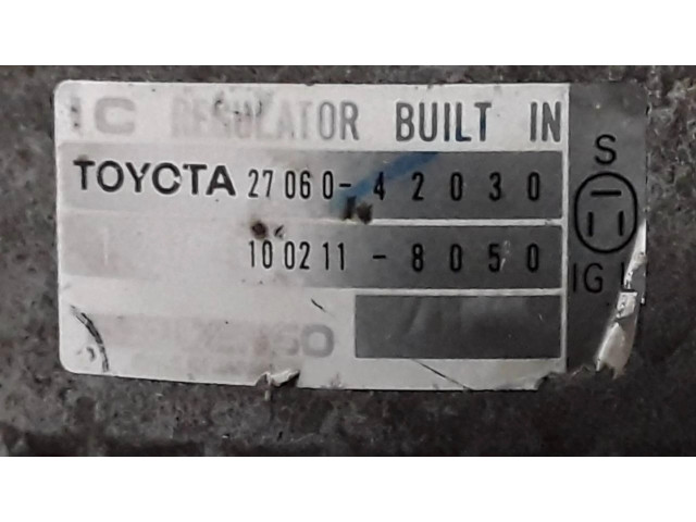 Генератор 2706042030, 1002118050   Toyota Supra A80 2.0     