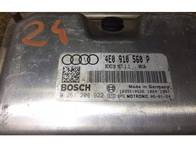Блок управления двигателем ECU 4E0910560P   Audi A8 S8 D3 4E