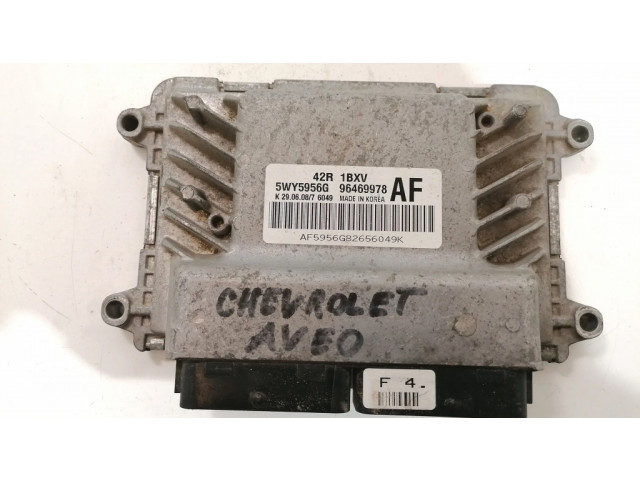 Блок управления двигателя 5WY5956G, 96469978   Chevrolet Aveo