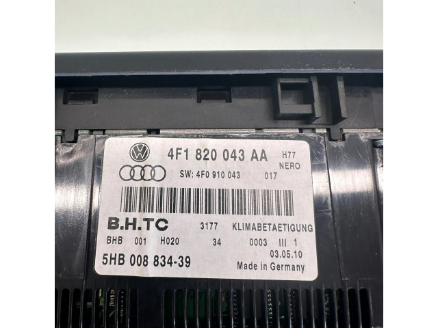 Блок управления климат-контролем 4F1820043AA, 5HB00883439   Audi A6 S6 C6 4F