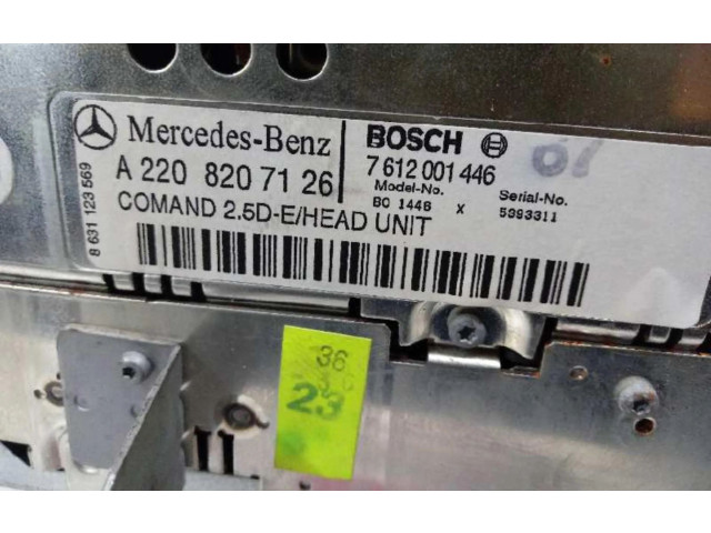Турбина Радио/ проигрыватель CD/DVD / навигация Mercedes-Benz S W220  A2208207126, A2208207126         