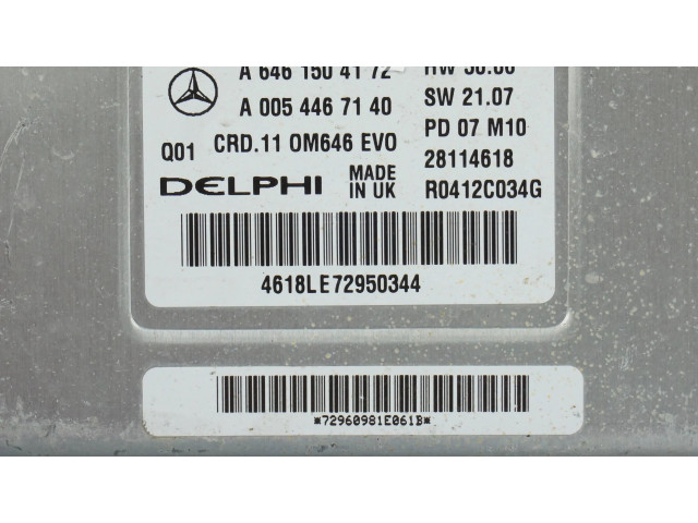 Řídící jednotka A6461504172, A0054467140   Mercedes-Benz C W204 2009