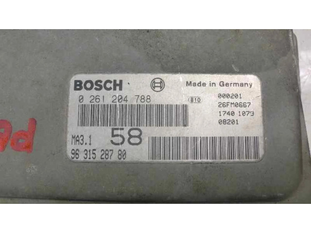 Řídící jednotka 0261204788, 398   Peugeot 106 1996