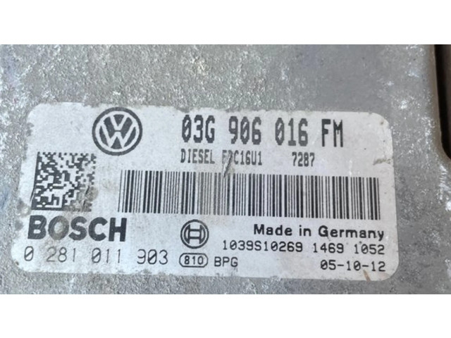 Блок управления двигателя 03G906016FM, 0281011903   Audi A3 S3 8P