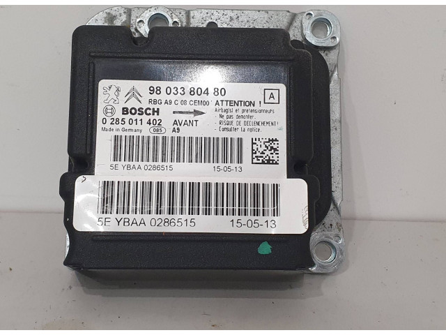 Блок подушек безопасности 9803380480, 0285011402   Peugeot 208
