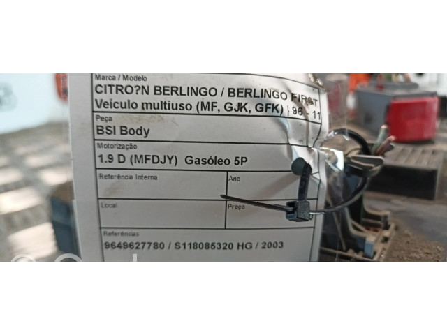 Блок управления 9649627780   Citroen Berlingo