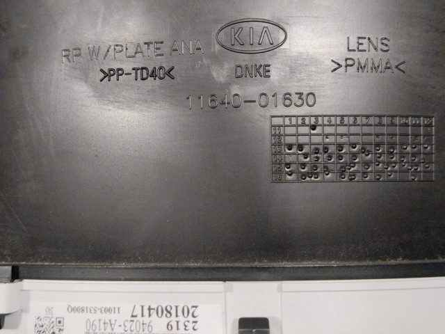 Přístrojová deska  KIA Carens III 2018 94023A4190, 11003531800Q  